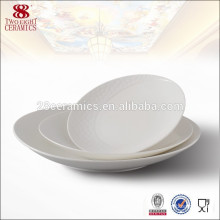 No melamine food cheap catering round pure white dinner plates